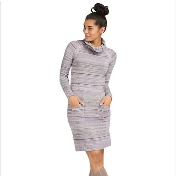 Prana Moonstone bisque cowl neck sweater dress Size Small - Picture 2 of 14